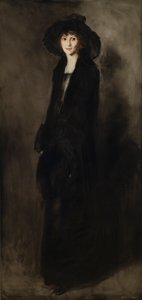 Dama w czarnym aksamicie (Portret Eulabee Dix Becker) 1911 (olej na płótnie) autorstwa Robert Cozad Henri