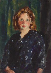 Portret dziewczynki, 1928 autorstwa Robert Cozad Henri