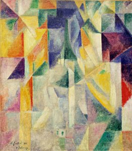 Okna. Obraz Roberta Delaunaya (1885-1941), enkaustyka na płótnie