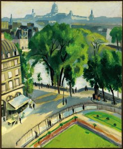 Widok na Quai du Louvre autorstwa Robert Delaunay