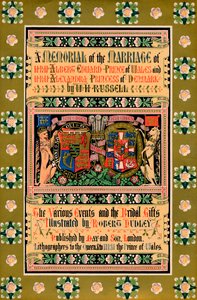 Okładka A Memorial of the Marriage of the HRH Albert Edward Prince of Wales, 1863 autorstwa Robert Dudley