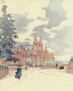 Glasgow: The Art Galleries (kolorowa litografia)