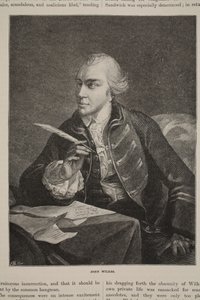 John Wilkes, ilustracja z „Ilustrowanej historii Anglii Cassella” (zdjęcie w sepii) autorstwa Robert Edge Pine