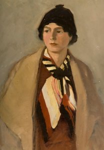 Portret żony artysty (olej na desce)