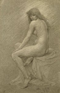 Studium dla Lilith, ok. 1900 (kreda na papierze)