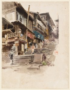Ulica w Ikao w Japonii, II autorstwa Robert Frederick Blum