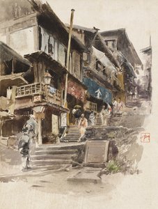 Ulica w Ikao, Japonia II, 1890 autorstwa Robert Frederick Blum