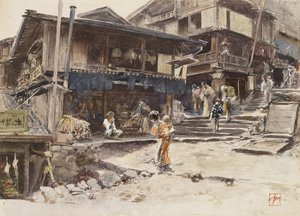 Ulica w Ikao, Japonia I, 1890 autorstwa Robert Frederick Blum