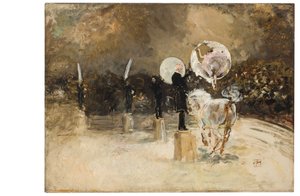 Pierścień cyrkowy nocą (olej na płótnie) autorstwa Robert Frederick Blum