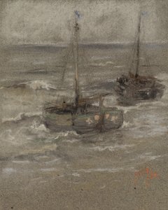 Łodzie rybackie na kotwicy autorstwa Robert Frederick Blum