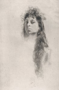 Głowa dziewczyny z długimi włosami,.n.d., nd.... autorstwa Robert Frederick Blum