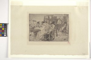 Wnętrze sklepu (tusz) autorstwa Robert Frederick Blum