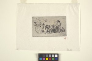 Ludzie i osły, Rzym (tusz) autorstwa Robert Frederick Blum