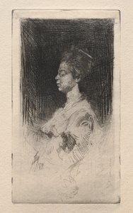 Głowa profilu japońskiej dziewczyny, 1879.