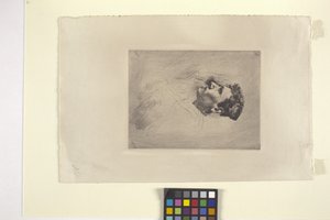 Profilowy portret mężczyzny (akwaforta) autorstwa Robert Frederick Blum