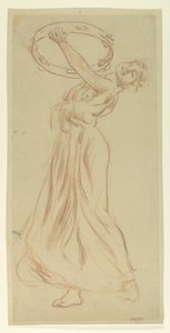 Study for Girl with Tambourine, „Vintage Festival”, Mendelssohn Glee Club, Nowy Jork autorstwa Robert Frederick Blum