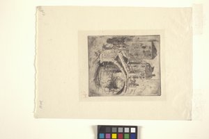 Wenecki kanał i most (akwaforta) autorstwa Robert Frederick Blum