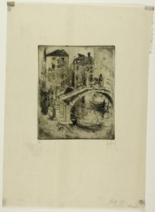 Kanał Wenecki i mosty autorstwa Robert Frederick Blum