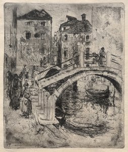 Kanał i mosty weneckie autorstwa Robert Frederick Blum