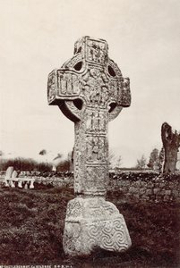 The North High Cross w Castledermot, hrabstwo Kildare, Irlandia (zdjęcie w sepii) autorstwa Robert French