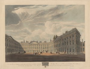 Peckwater Quadrangle, Igreja de Cristo, Oxfordpolish autorstwa Robert Havell