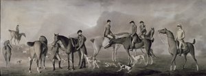 Tom Conolly z Castletown Hunting z przyjaciółmi, 1769 (pastel, kreda i gwasz na papierze) autorstwa Robert Healy