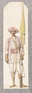 Rocket Man of Tipoo Sultan (1750-99), ok. 1793-4 (wc na papierze) autorstwa Robert Hone
