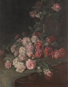 Róże i mahoń, ok. 1900 (olej na desce) autorstwa Robert Jenkins Onderdonk