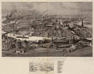 Newcastle-on-Tyne z lotu ptaka