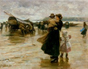 Ciągnięcie łodzi, 1890
