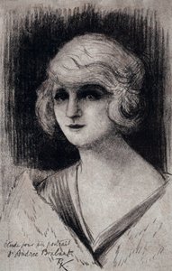 Portret Andree Brabant (rysunek) autorstwa Robert Kastor