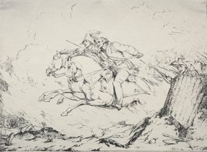 Okazy poliautografii: szarża kawalerii, 1803.