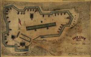 Fort Lyon, niedaleko Aleksandrii, Wirginia LOC gvhs01.vhs00285 autorstwa Robert Knox Sneden