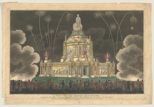 Widok Świątyni Zgody wzniesionej w Zielonym Parku dla uczczenia G..., 9 września 1814 r.