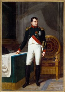 Pełnowymiarowy portret Napoleona I (1769-1821) w mundurze pułkownika chasseurs de la garde Obraz Roberta Lefebvre