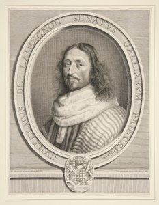 Guillaume de Lamoignon, pierwszy przewodniczący parlamentu paryskiego (pierwszy przewodniczący parlamentu paryskiego) autorstwa Robert Nanteuil