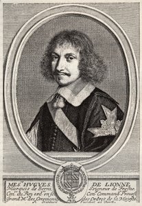 Hugues de Lionne (1611 - 1671), markiz de Fresnes, pan Berny, był dyplomatą i ministrem stanu za Ludwika XIV. Grawerowanie autorstwa Roberta Nanteuila. Prywatna kolekcja.