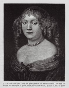 Madame de Sevigne, francuska pisarka (rycina)