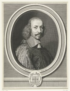 Portret kardynała Mazarina, 1655 autorstwa Robert Nanteuil
