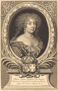 Marie-Jeanne-Baptiste, księżna Sabaudii autorstwa Robert Nanteuil after Laurent Dufour