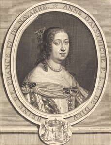 Anna Austriacka, królowa Francji i Nawarry autorstwa Robert Nanteuil after Pierre Mignard I