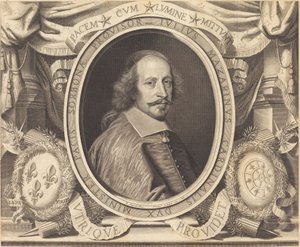 Kardynał Jules Mazarin autorstwa Robert Nanteuil after Pierre Mignard I