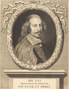 Kardynał Jules Mazarin autorstwa Robert Nanteuil after Pierre Mignard I