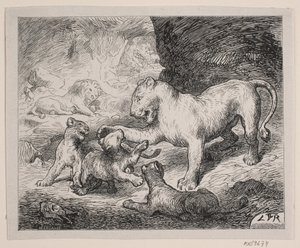 Lwiątko. Ilustracja do Chr. „Picture Book dla dużych i małych” Winthera autorstwa Robert Neergaard