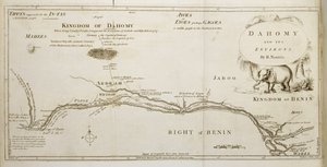Dahomej i jego okolice, z „Historii Dahomeju” Archibalda Dalzela, sztychowane przez Woodmana i Mutlowa, wyd. 1793 autorstwa Robert Norris