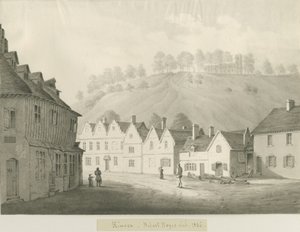 Kinver Town: rysunek w sepii, 1836