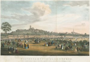 Wolverhampton - Racecourse: kolorowa litografia i [c 1826] (druk) autorstwa Robert Noyes