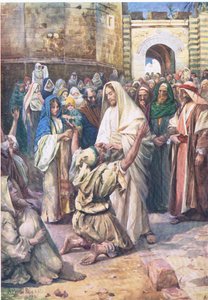 Ślepy Bartymeusz, z The Bible Picture Book wydanej przez Thomasa Nelsona, ok. 1950