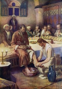 Jezus myje stopy uczniom (kolor lito)