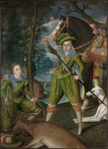 Henry Frederick (1594-1612), książę Walii, z Sir Johnem Haringtonem (1592-1614), na Polu Łowieckim